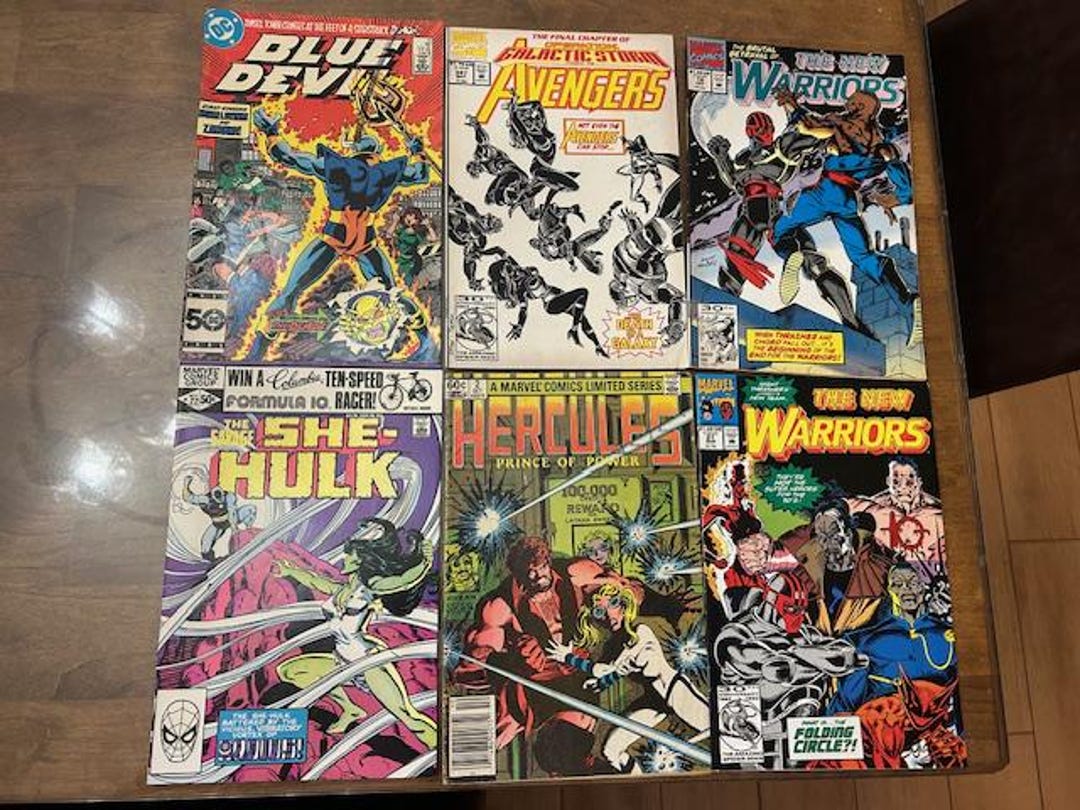 Vintage Super Hero Comic Book Lot: She Hulk, Avengers, Blue Devil (6 ...