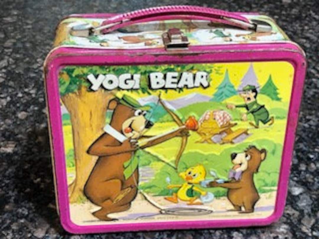 Yogi Bear Metal Lunchbox With Original Thermos 1974 Vintage Lunch Box
