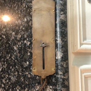 Brass Hanging Scale : Landers Improved Spring Balance 50 LB Brass hanging Scale - Antique 1930&#39;s era .