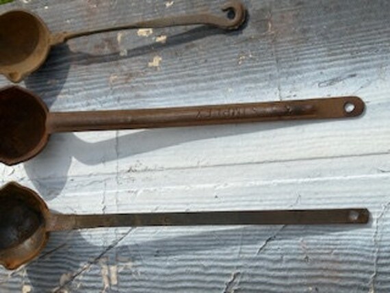 Cast Iron Ladle -Set of 3 cast iron ladles: Antiq… - image 4