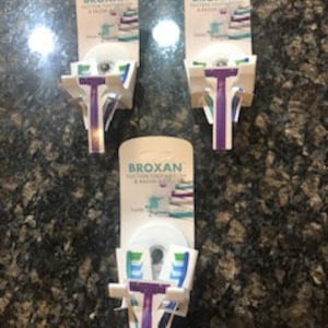 Broxan - 2 Toothbrush and 1 Razor suction cup holder. 3 pack - New in package.