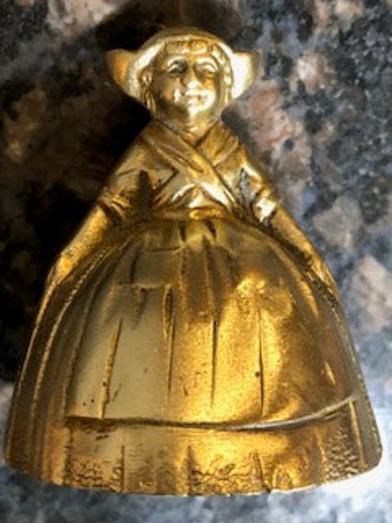 Brass Dutch Girl Bell - Antique: Small Brass Bell - image 3