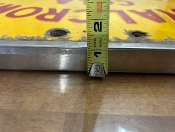 Sign : Royal Crown Cola -yellow & Red Embossed Lettering