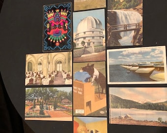 Vintage 1950s Postcard Set – Unused & 2-Cent Stamp Cards, Set of 10.