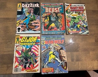 Vintage Marvel Comic Book Set: 1970s-80s Dazzler, Beast, GI Joe