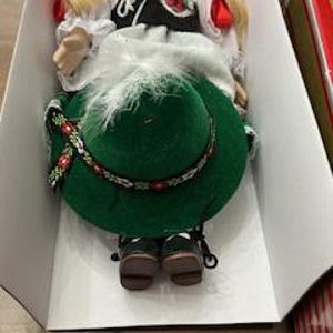 Vintage Porcelain Doll – Collectible Foreign Porzellan Puppe, Original Box imagem 4