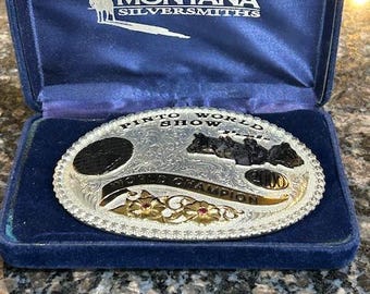 Cast Bronze Montana Centennial Belt Buckle, Mule Deer, 1989 - Etsy