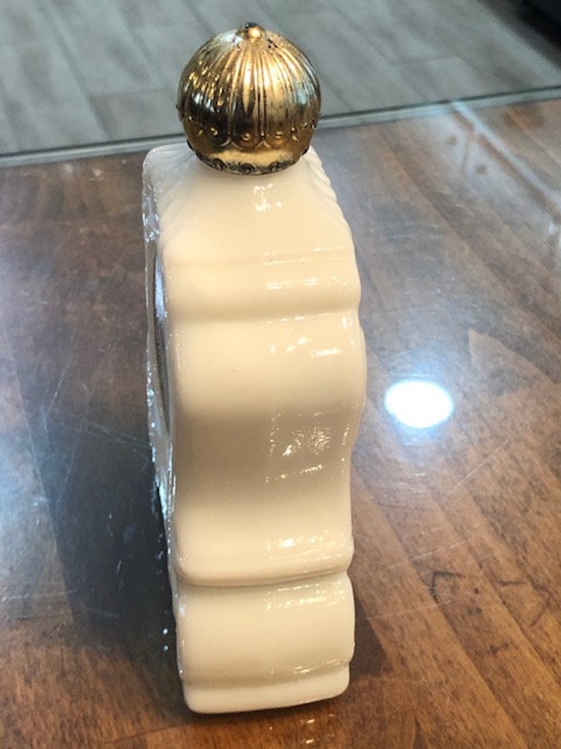 Avon : Vintage Avon Milk Glass Mantle Clock Bottle Nice - Etsy
