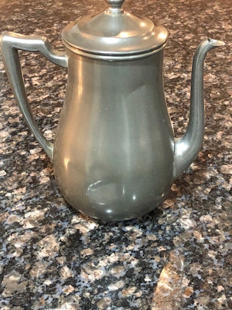 Pewter Tea Pot Antique Old English Genuine Pewter Tea Pot Etsy