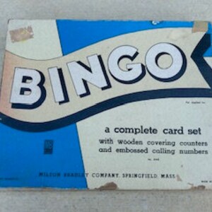 Bingo Game : 1930's Milton Bradley Bingo - A Complete Card Set With ...