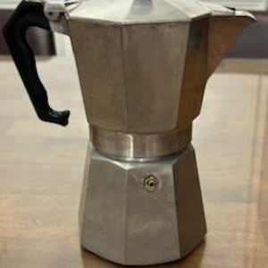 Coffee Pot- Vintage Zanzibar - Made in Italy- One cup aluminum coffee maker- Vintage - Nice condition- ( Pre-Owned).