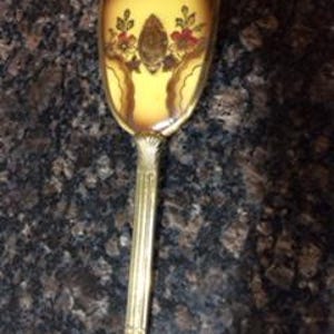 Hair Brush - Vintage gold frame and Lucite Hair Brush  - 1940&#39;s era- Victorian Hair Brush - collectible