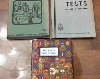 Vintage 1957 Australian Boy Scouts Book Set: First Edition .
