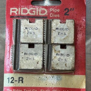 Ridgid: lot of "32" - 1/2'' - 2'' 12R Pipe Thread Dies - Vintage- Unused- Unopened new condition. image 8