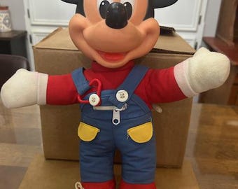 Mickey Mouse stuffed Toy  - 14'' Tall - Nice pre-owned condition - Vintage