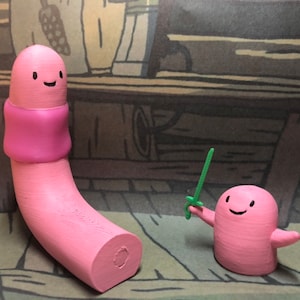 Shelby the Worm and his little brother- from adventure time