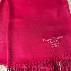 Prayer Warrior Scripture Scarf  - Bonus Jewelry Gift with Purchase!