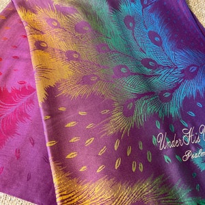 Psalm 91 Under His Wings Scripture Shawl Purple Feather