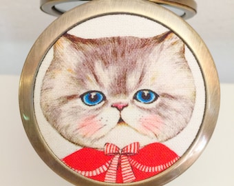 Compact mirror/ Poket mirror/Purse mirror/Bridesmaid gift/Kitty mirror