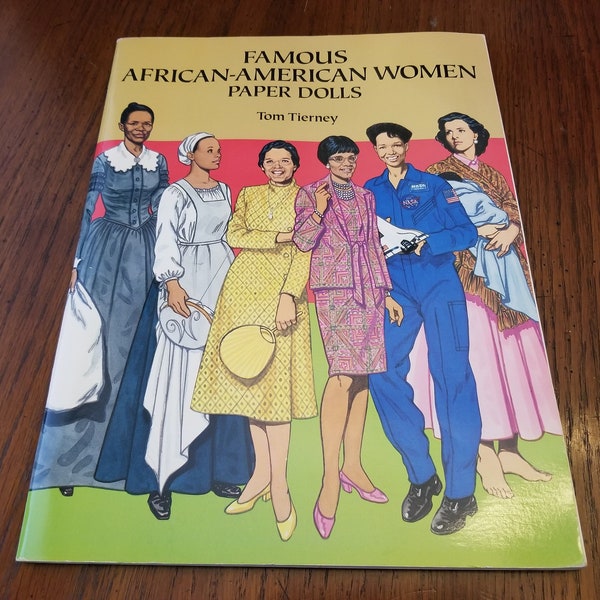 UNUSED 1994 Famous African-American Women Paper Dolls by Tom Tierney, Softcover, Collectible