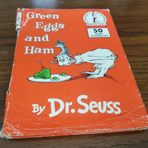 1960 Green Eggs and Ham by Dr. Seuss, I Can Read It All By Myself Beginner Books, 50 Word Vocabulary, Hardcover, NOT Book Club Edition