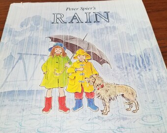 First Edition 1982 Rain by Peter Spier, Hardcover, 4th Printing, Picture Book, Collectible