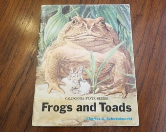 1967 California Stage Series Frogs and Toads by Charles A. Schoenknecht and Illustrations by Robert Candy, Softcover, Paper Ephemera