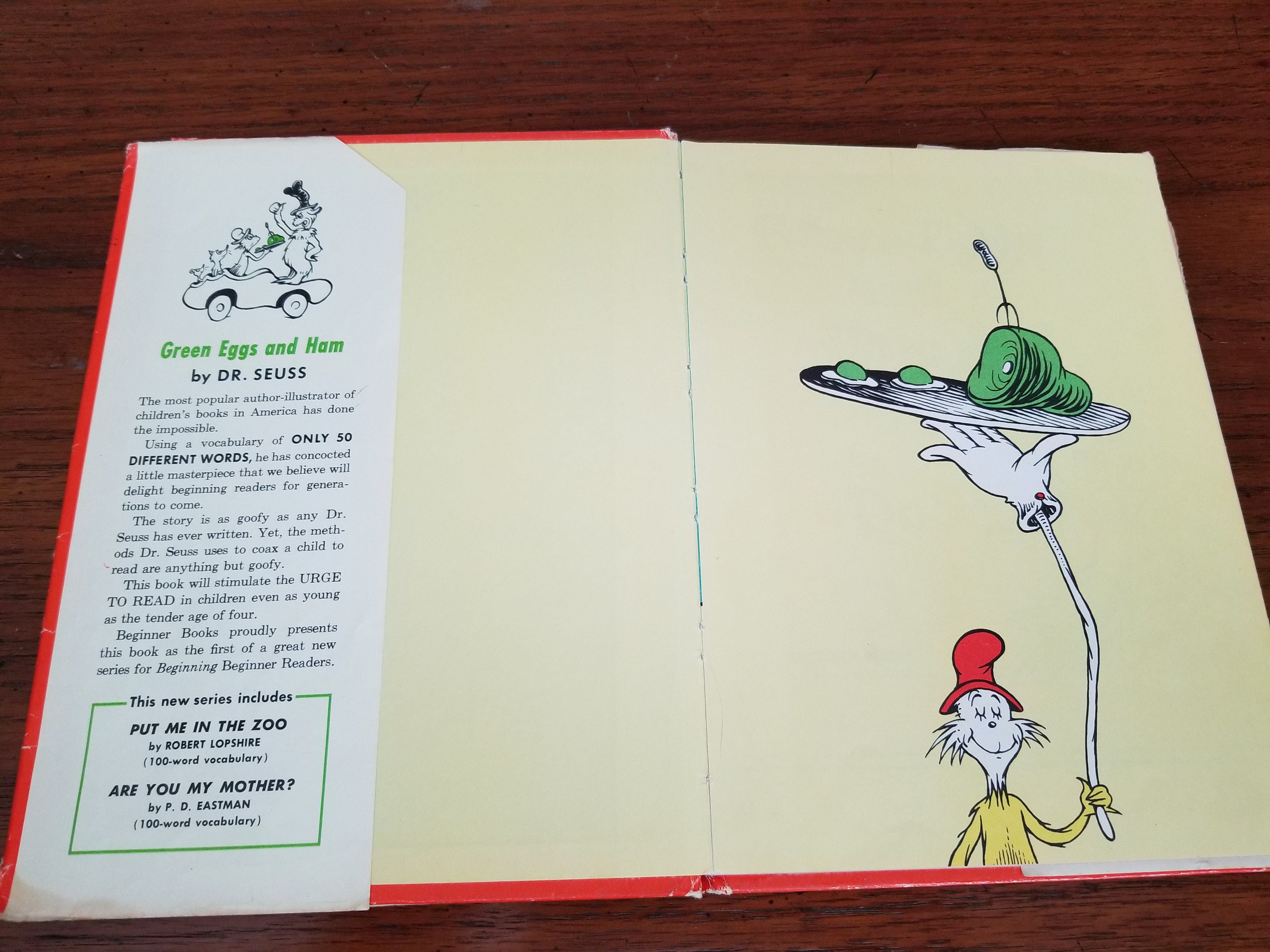 1960 Green Eggs and Ham by Dr. Seuss, I Can Read It All by Myself Beginner  Books, 50 Word Vocabulary, Hardcover, NOT Book Club Edition 