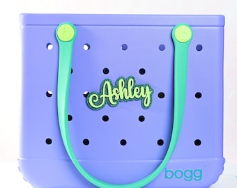 Personalized Name Boggy Button: Custom Tote Bag Charm
