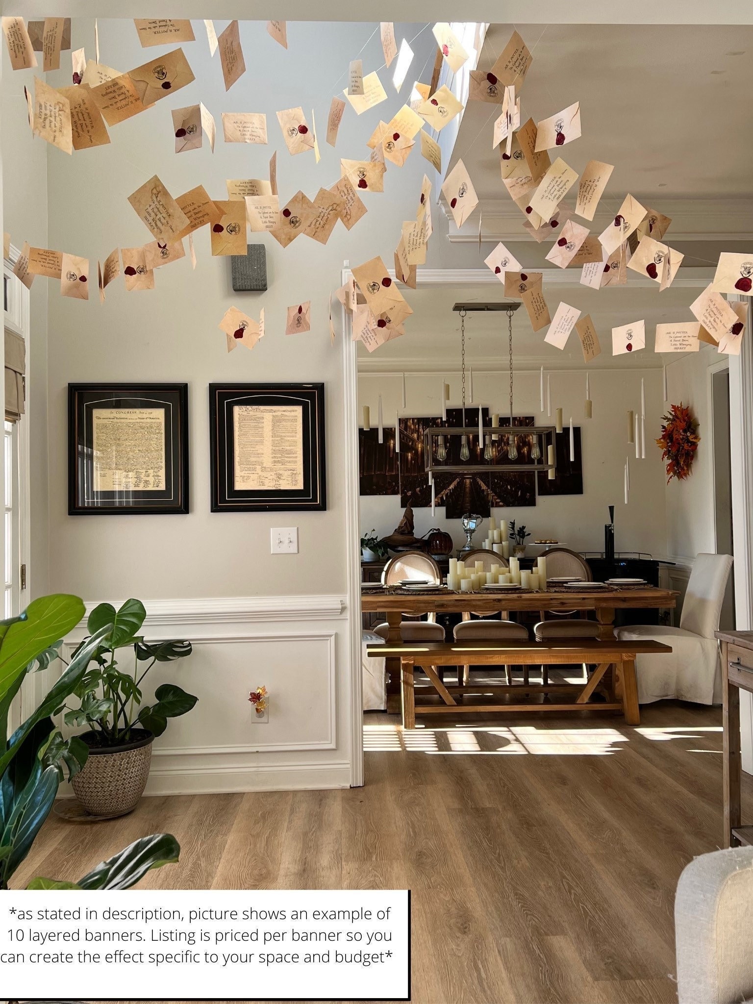 DIY Harry Potter Flying Letters and Halloween Room Decor