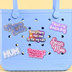 Glitter Acrylic Boggy Button: Custom Tote Bag Charm