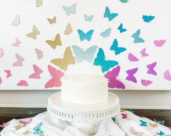 Sparkling Butterfly Party Mural™ Pieces - Semi-circle