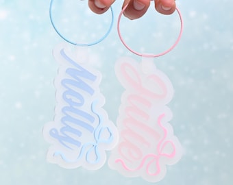 Winter Frosted Curated Taschenanhänger | Personalisierte Bag Tag Schlüsselanhänger