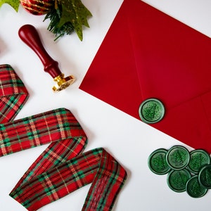 Sparkly Christmas Tree Holiday Self-Adhesive Wax Seal