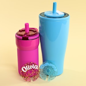Vivid Magenta and Electric Blue Perfect Pair - Topper Tag Personalized for Brumate Era, Leap, Resa - Flush Fit and Standard Fit