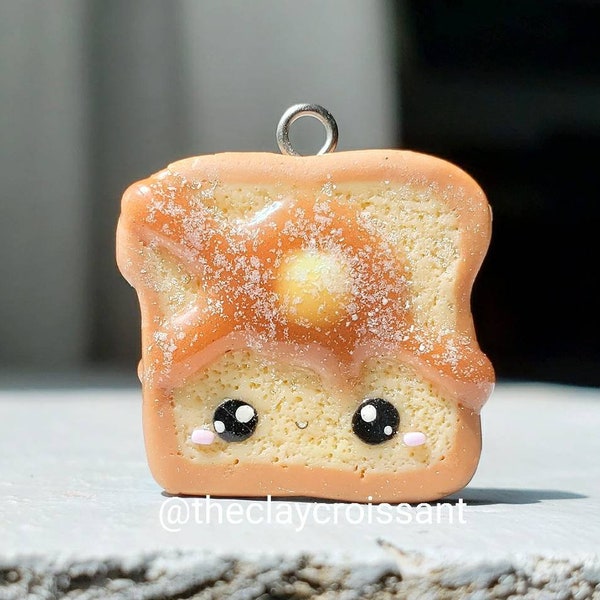 Kawaii French Toast - Polymer Clay Charm, Miniature Food Charm, Miniature Food Jewelry, Food Charm, Food Jewelry, Kawaii Charm, Pendant
