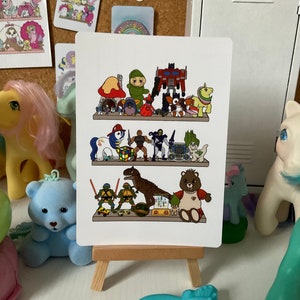 Carte postale Shelfie de la chambre des frères