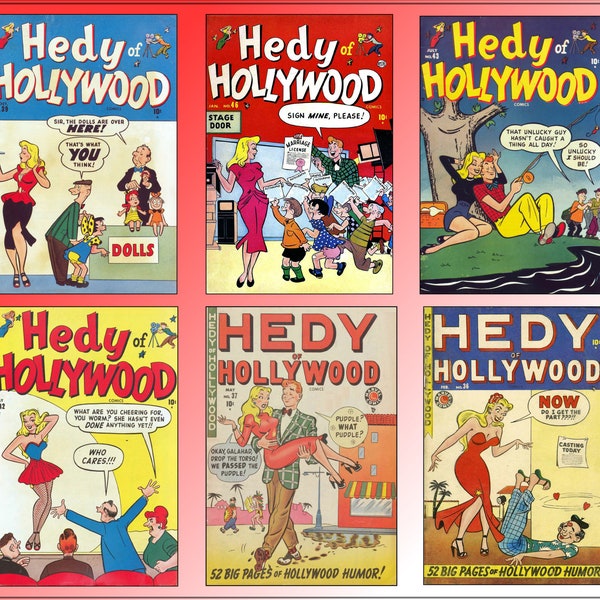 Hedy of Hollywood - 15 issues - comic book collection  - 1950s humor