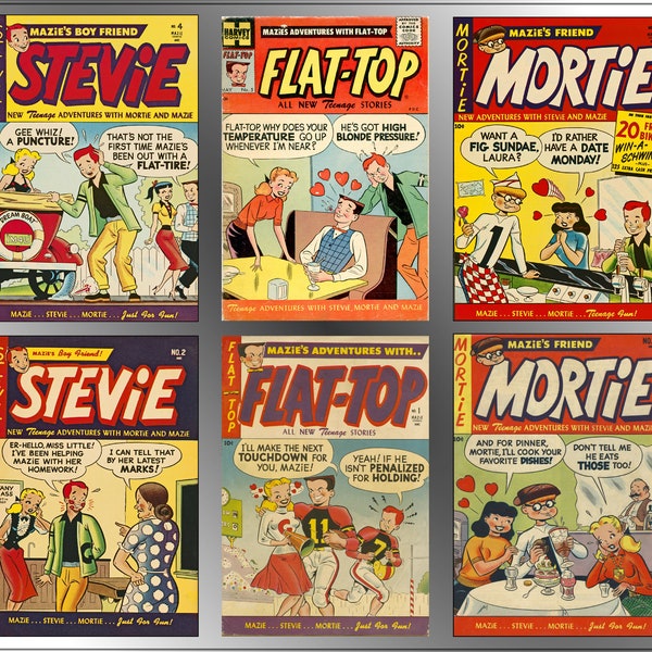 Flat-Top - Mortie - Stevie comic books - instant download - plus 2 bonus comics