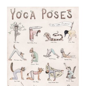 Yoga Poses for Creatures Various Sizes - Etsy