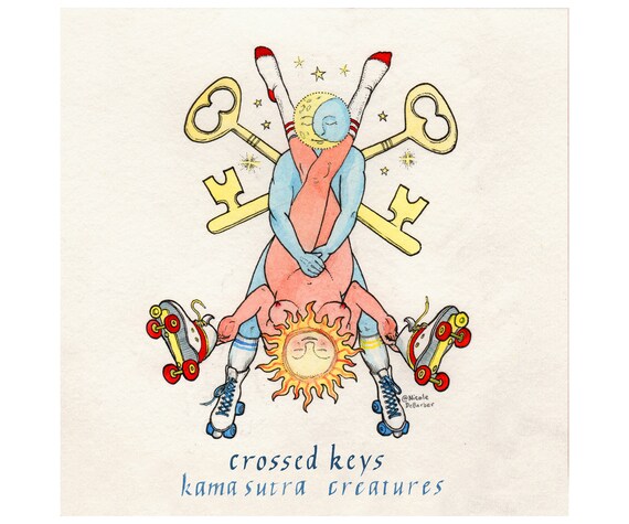 Crossed Keys Kama Sutra Print - Etsy