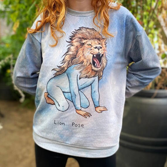 Lion Pose Sweatshirt Etsy