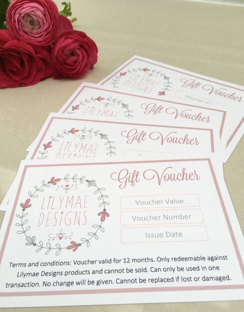 Gift Vouchers New Baby Gift Birthday Nursery Idea's Etsy