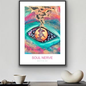 Artwork, printable, instant download, soul nerve, poster, cards, stickers, oracle card deck,  artwork, food for the soul art, home decor
