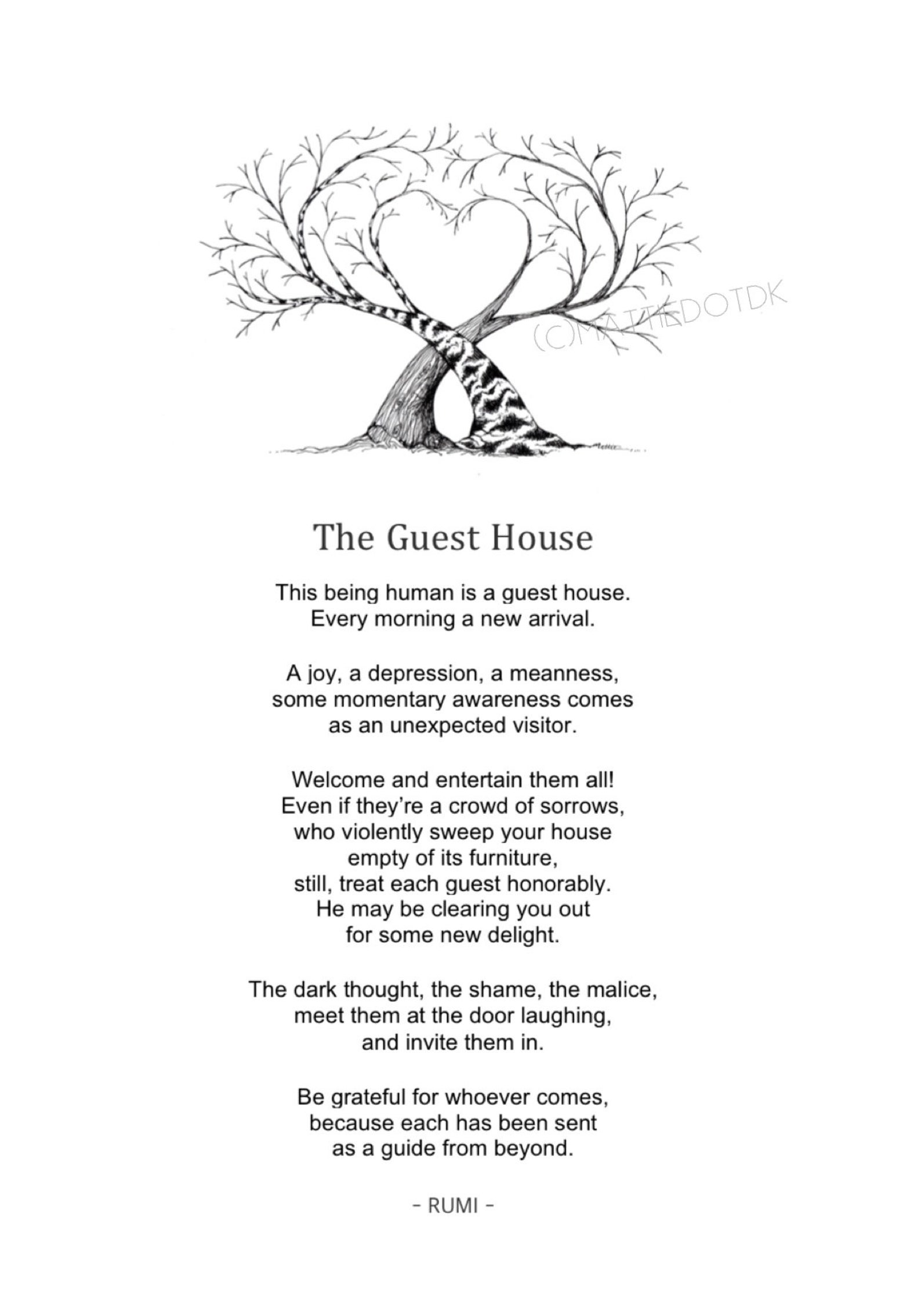 The Guest House by Rumi Instant Download Printable Everyday The Guest House by Rumi Instant Download Printable Everyday