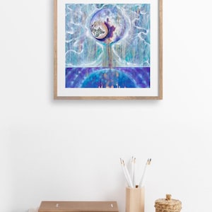 Artwork, printable, instant download, the divine self, healing wall decor, home and work space, intuitive art, spiritual oracle carddeck