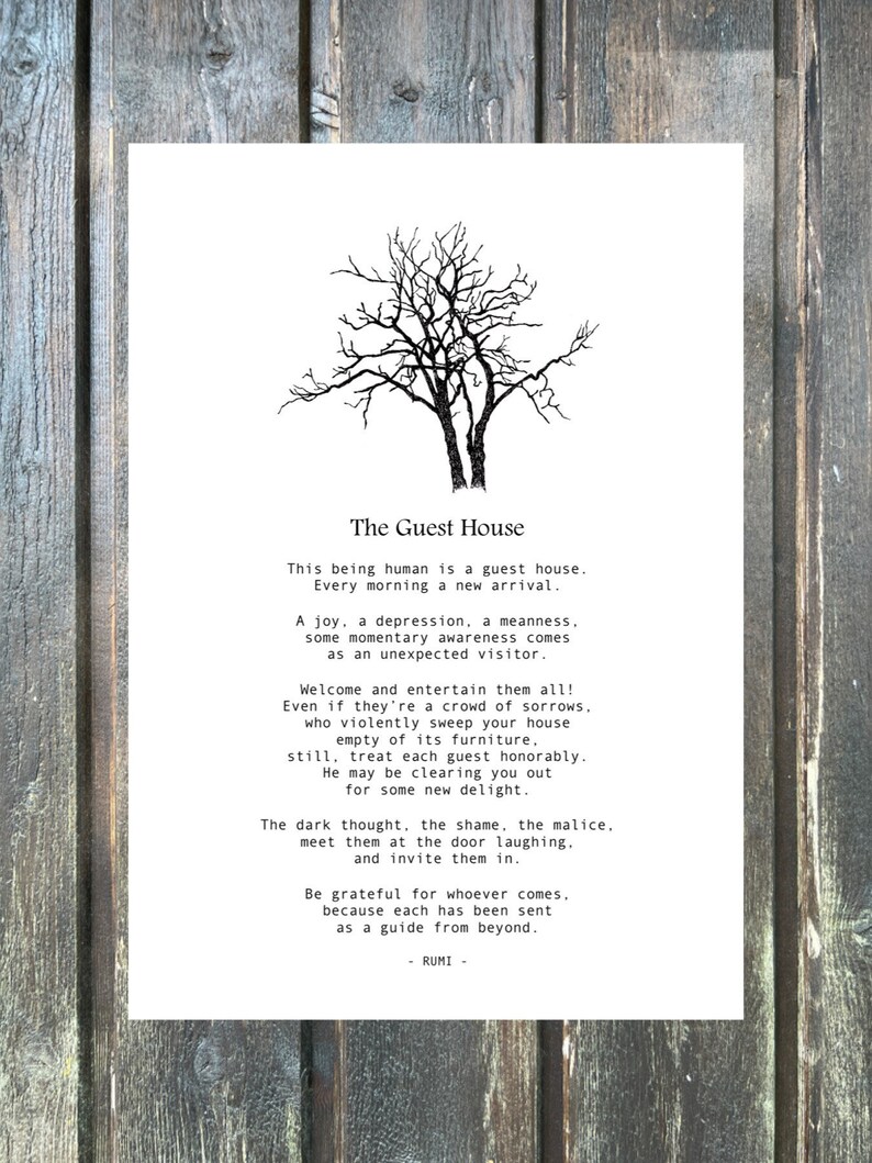 The Guest House by Rumi Instant Download Printable Everyday - Etsy