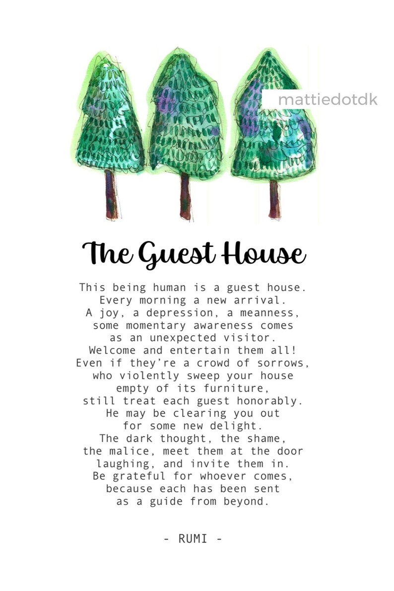 The Guest House by Rumi, Instant Download, Printable, Everyday ...