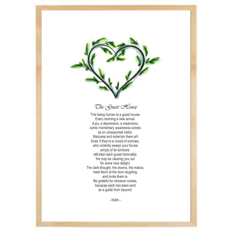 The Guest House Rumi poem inspirational living | Etsy
