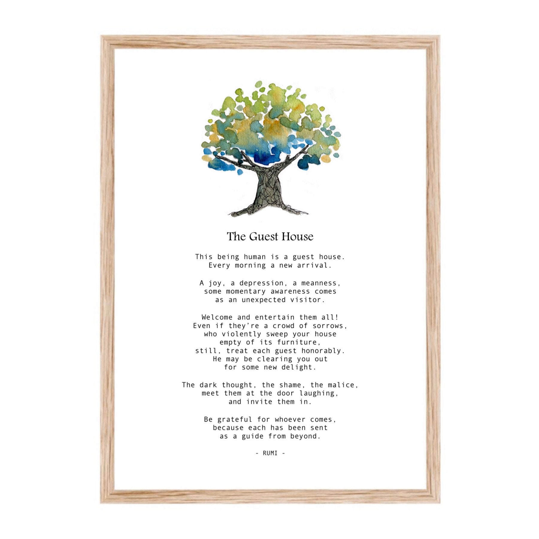 The Guest House By Rumi Instant Download Printable Everyday - Etsy